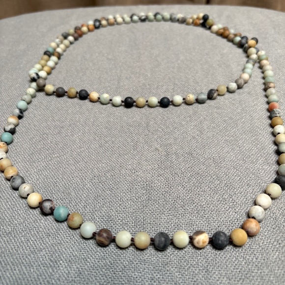 LONG GEMSTONE DROP NECKLACE- Stockholm - Picture 2 of 5